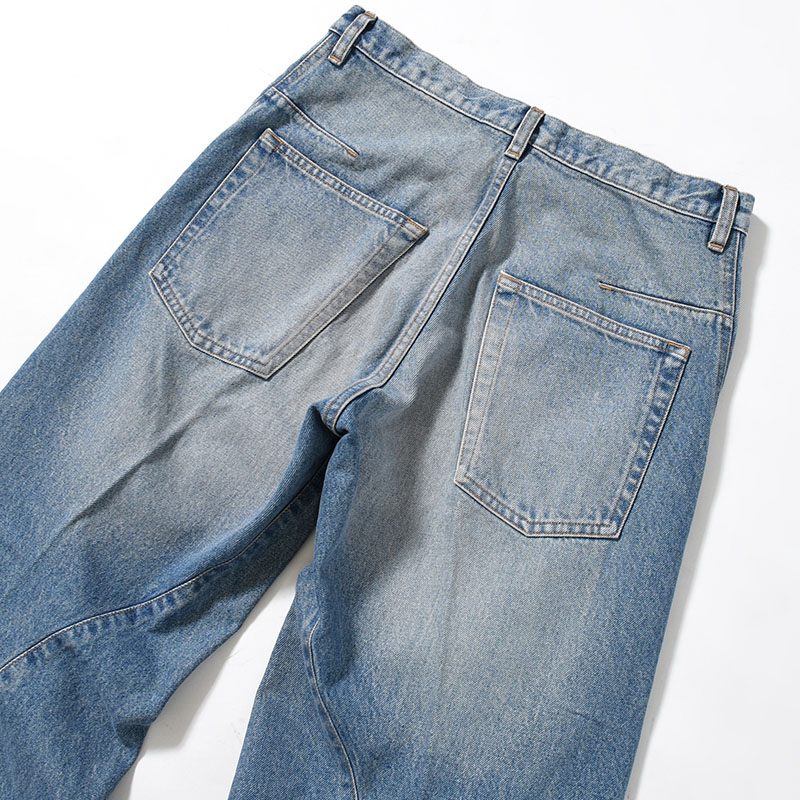 3D TWISTED WIDE LEG JEANS -VINTAGE FADED INDIGO-