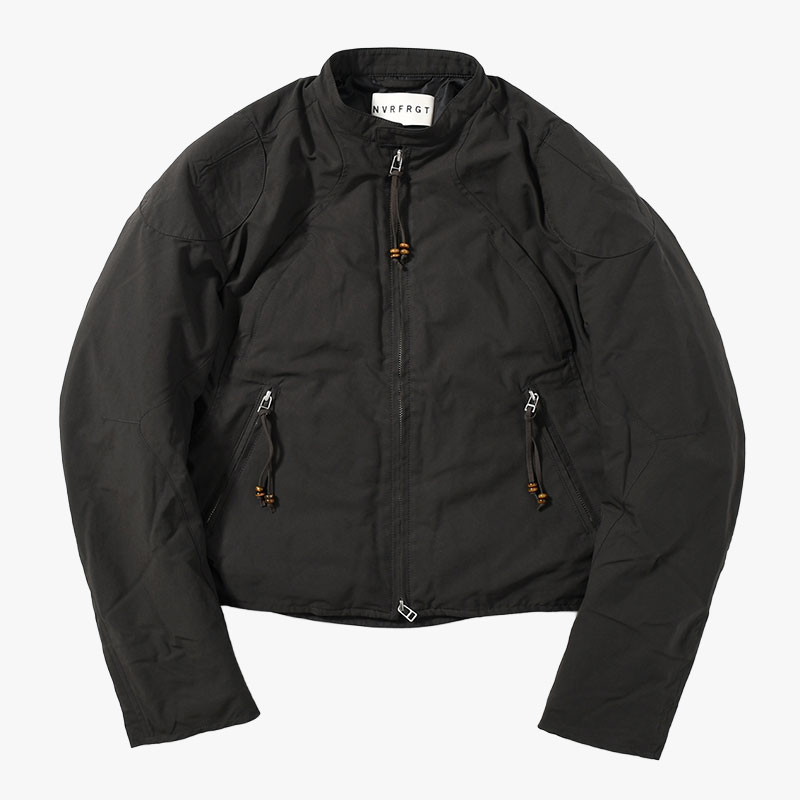 PADDED MOTORCYCLE JACKET -CHARCOAL-