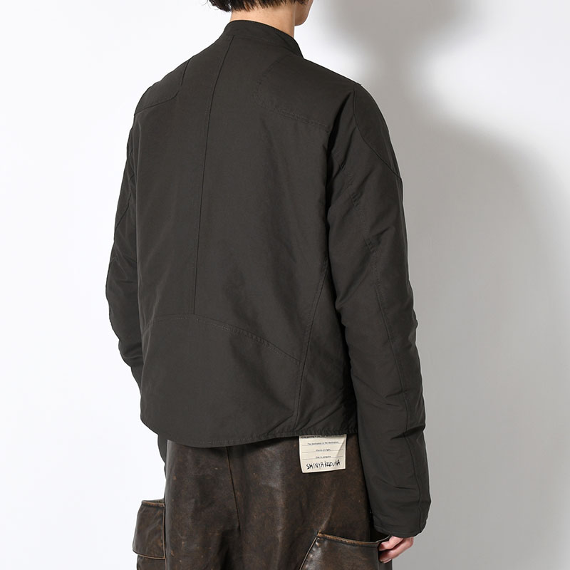 PADDED MOTORCYCLE JACKET -CHARCOAL-