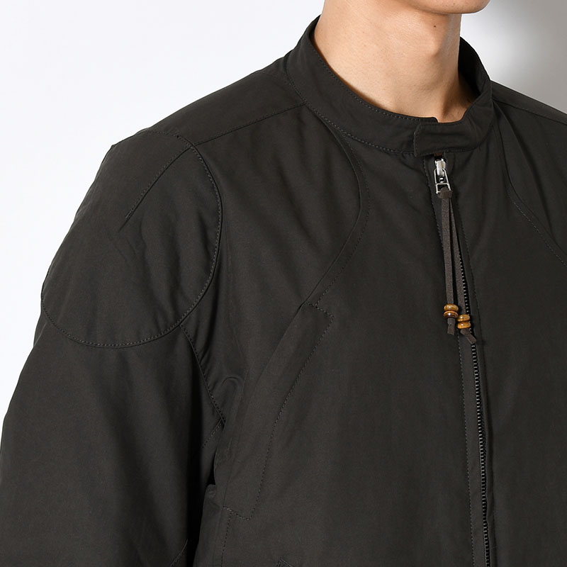 PADDED MOTORCYCLE JACKET -CHARCOAL-