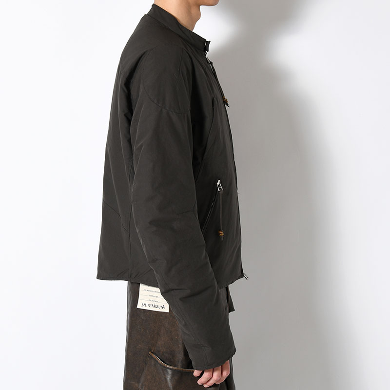 PADDED MOTORCYCLE JACKET -CHARCOAL-