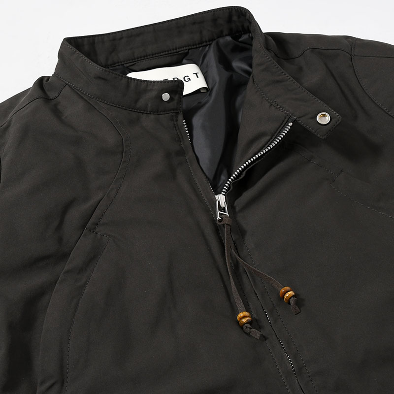 PADDED MOTORCYCLE JACKET -CHARCOAL-