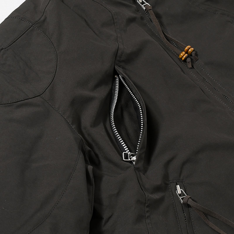 PADDED MOTORCYCLE JACKET -CHARCOAL-