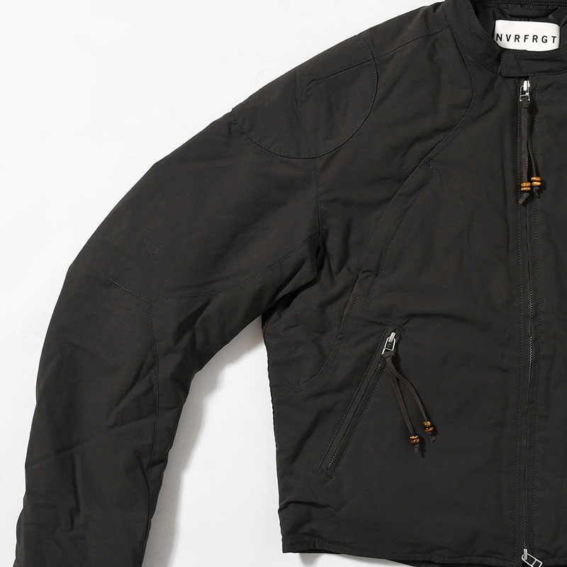 PADDED MOTORCYCLE JACKET -CHARCOAL-