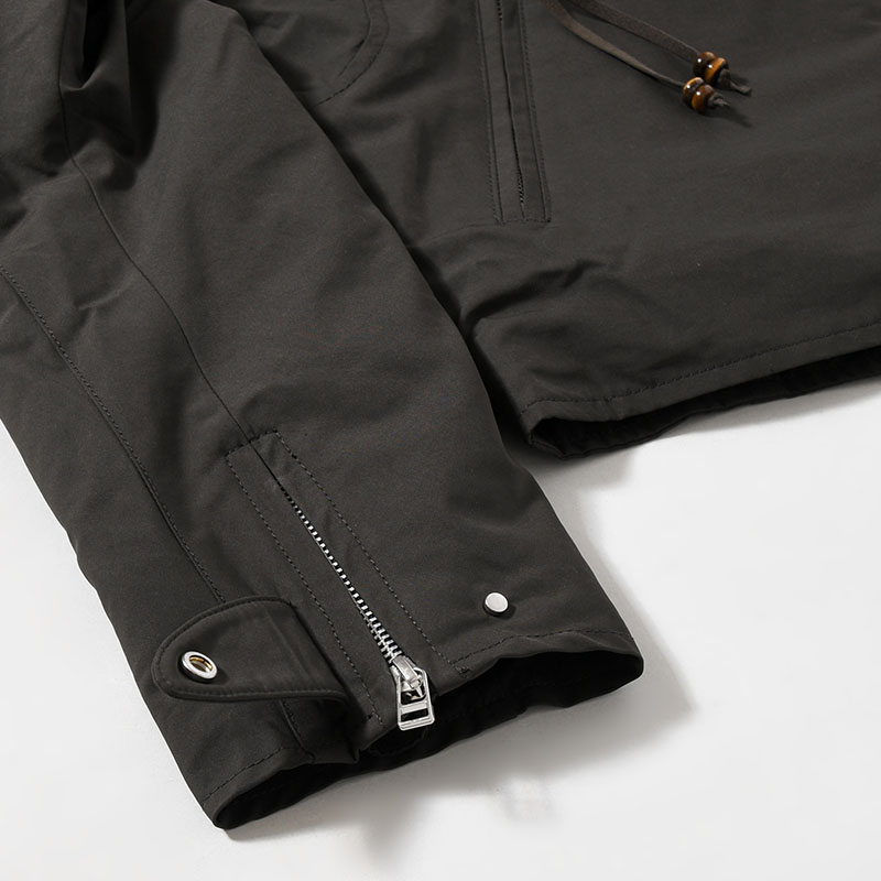 PADDED MOTORCYCLE JACKET -CHARCOAL-