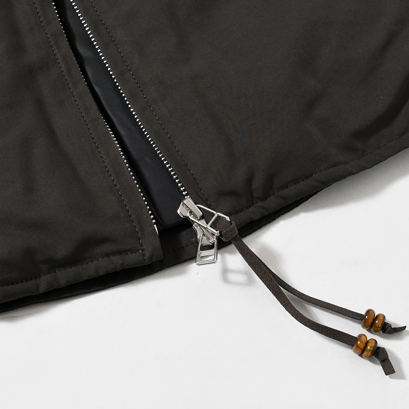 PADDED MOTORCYCLE JACKET -CHARCOAL-