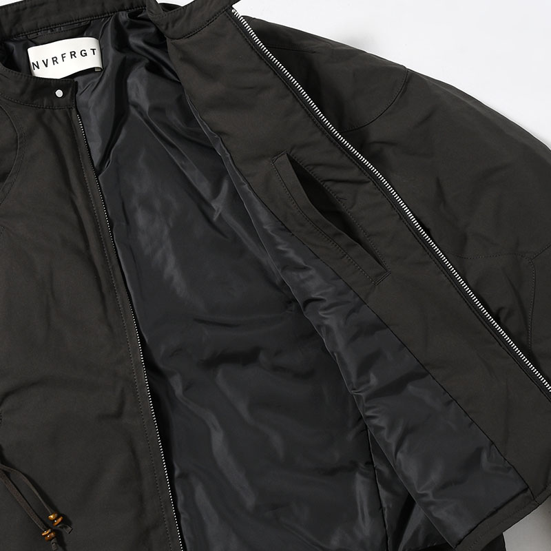 PADDED MOTORCYCLE JACKET -CHARCOAL-