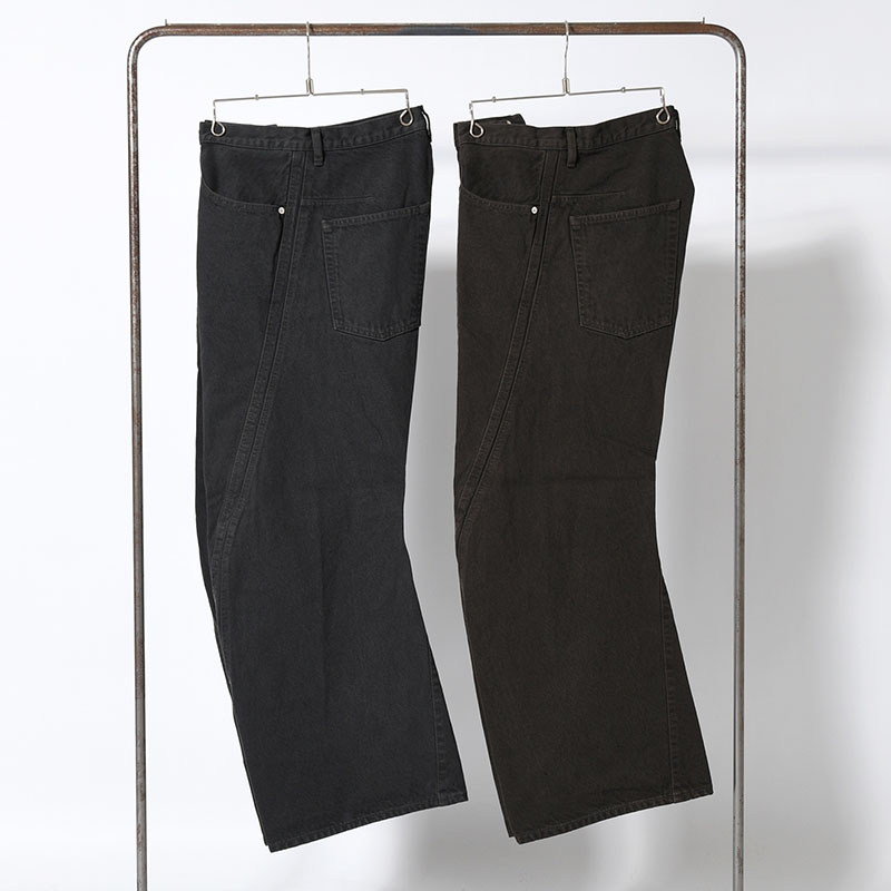 3D TWISTED WIDE LEG JEANS BLACK DENIM -2.COLOR-