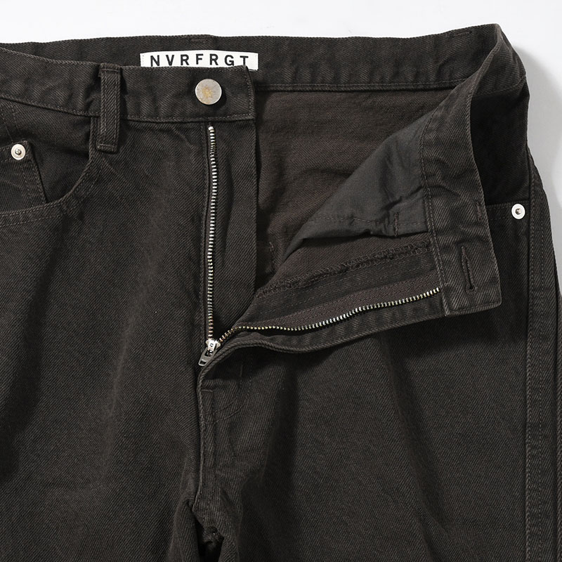 3D TWISTED WIDE LEG JEANS BLACK DENIM -2.COLOR-