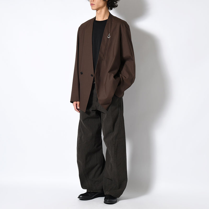 3D TWISTED WIDE LEG JEANS BLACK DENIM -2.COLOR-