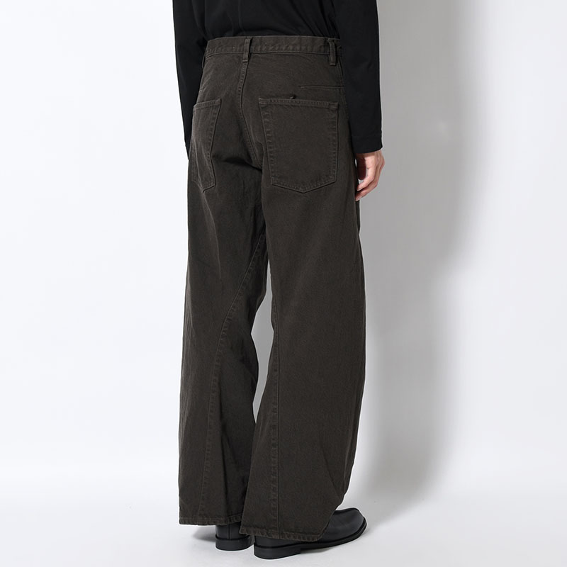 3D TWISTED WIDE LEG JEANS BLACK DENIM -2.COLOR-