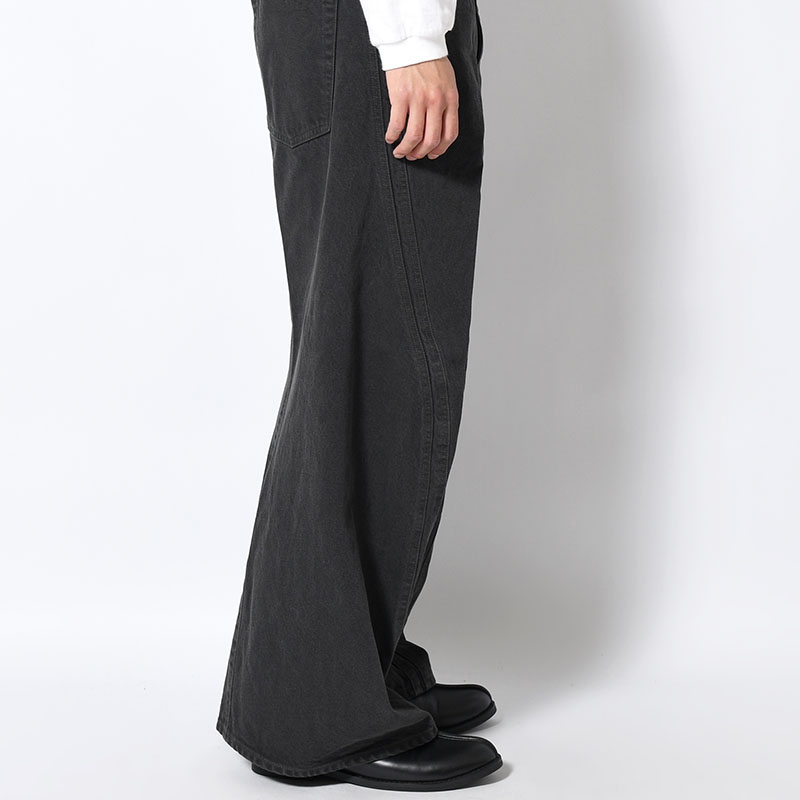 3D TWISTED WIDE LEG JEANS BLACK DENIM -2.COLOR-