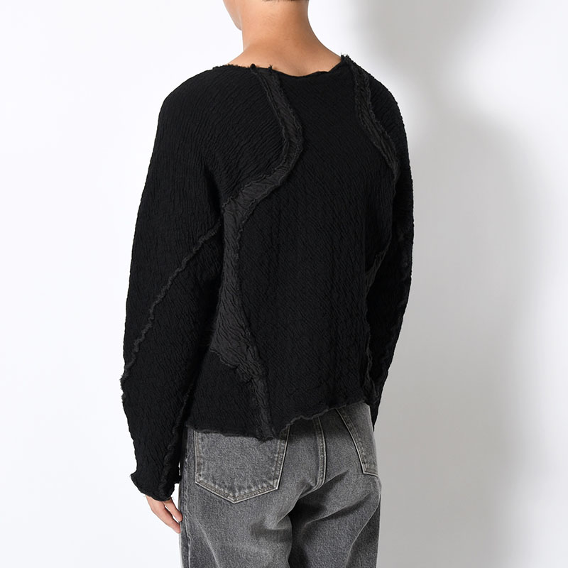 PANELED LONG SLEEVE T SHIRT -2.COLOR-