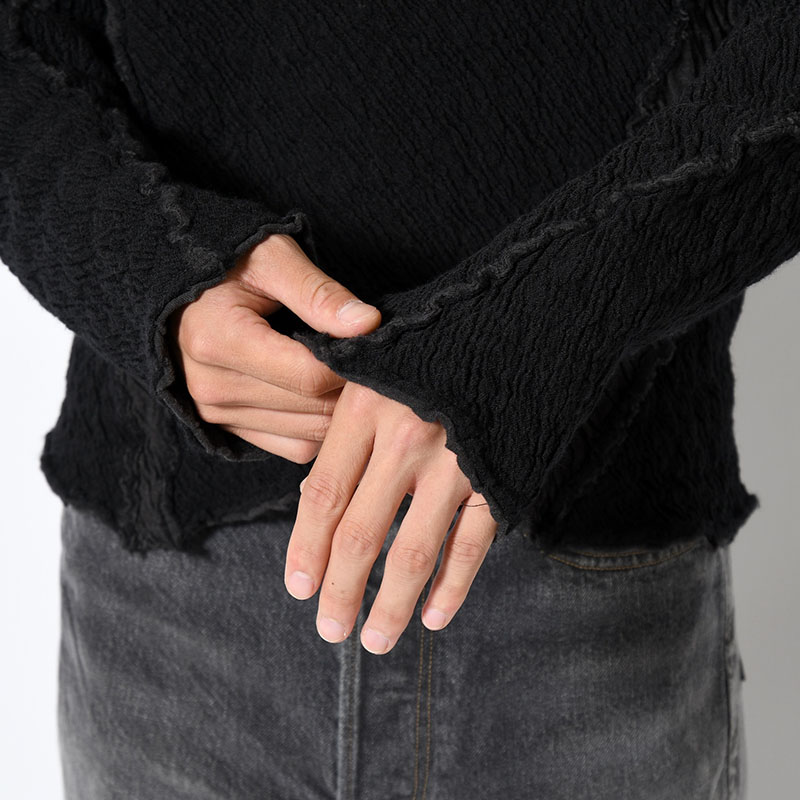 PANELED LONG SLEEVE T SHIRT -2.COLOR-
