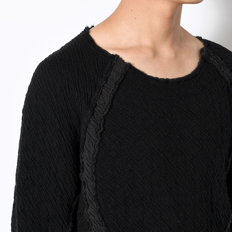 PANELED LONG SLEEVE T SHIRT -2.COLOR-