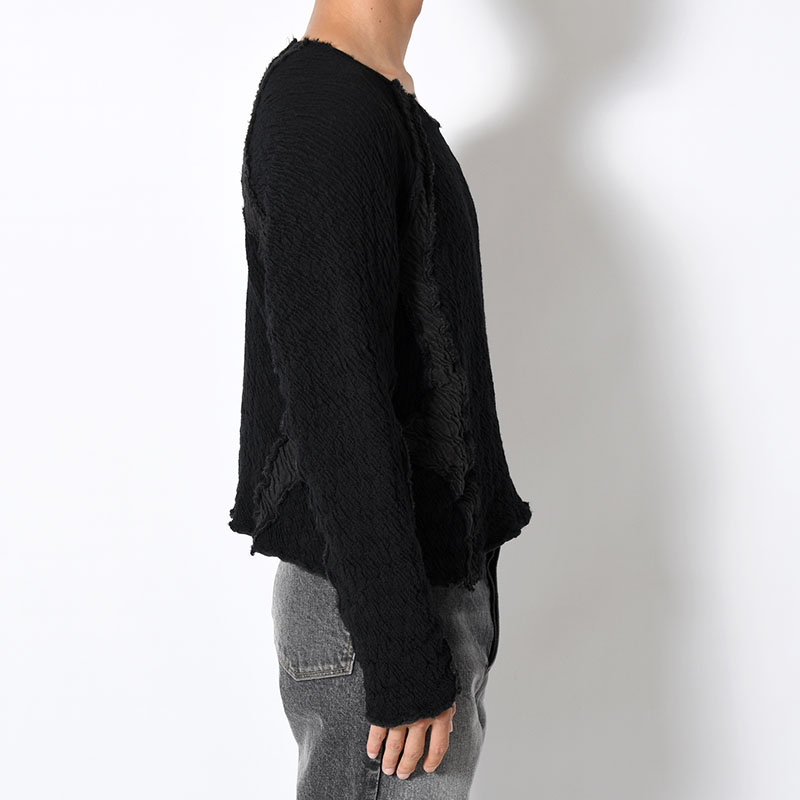 PANELED LONG SLEEVE T SHIRT -2.COLOR-