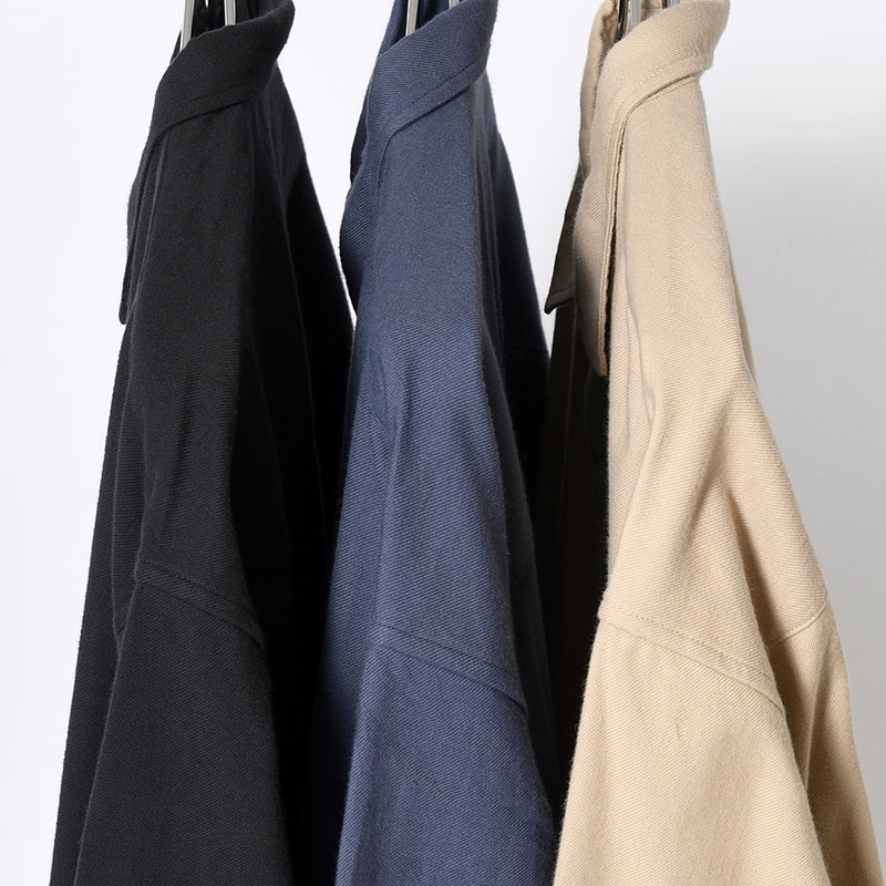 ORGANIC COTTON FLANNEL SHIRT JACKET -3.COLOR-
