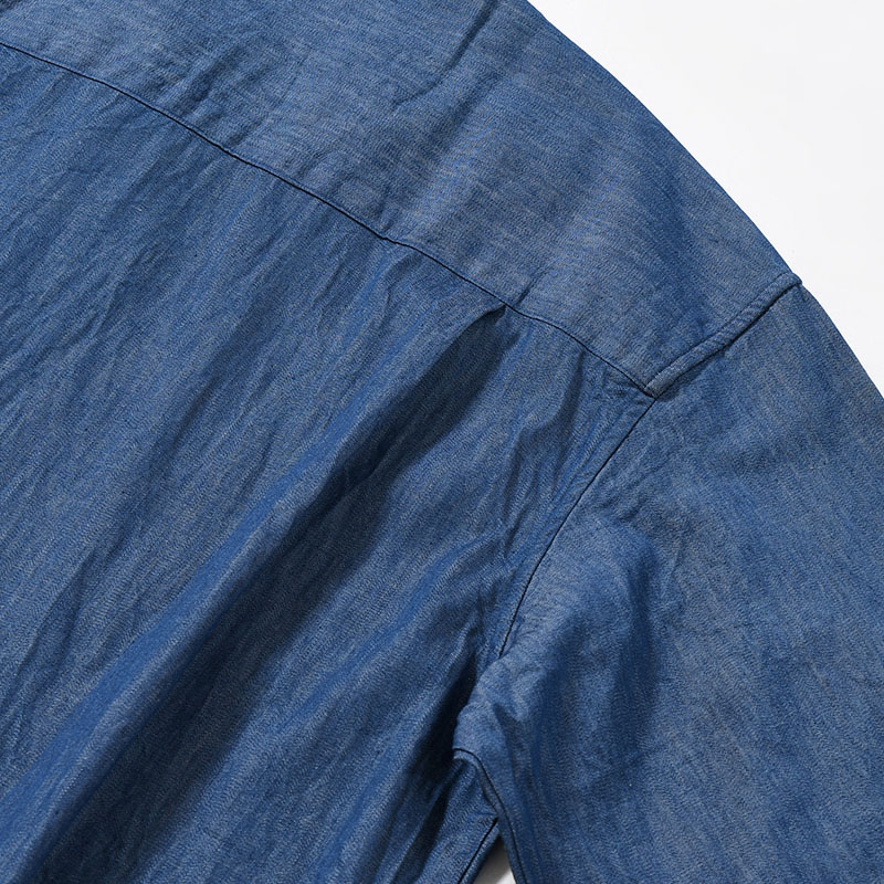 ORGANIC COTTON DENIM SHIRT JACKET -INDIGO-