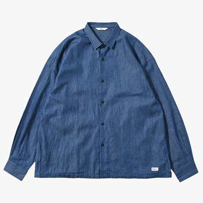 ORGANIC COTTON DENIM SHIRT JACKET -INDIGO-