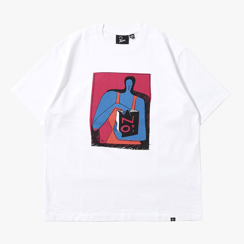 NO BOOKS T-SHIRT -WHITE-