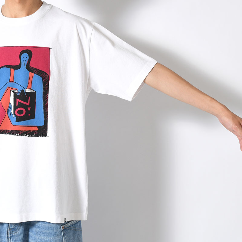 NO BOOKS T-SHIRT -WHITE-