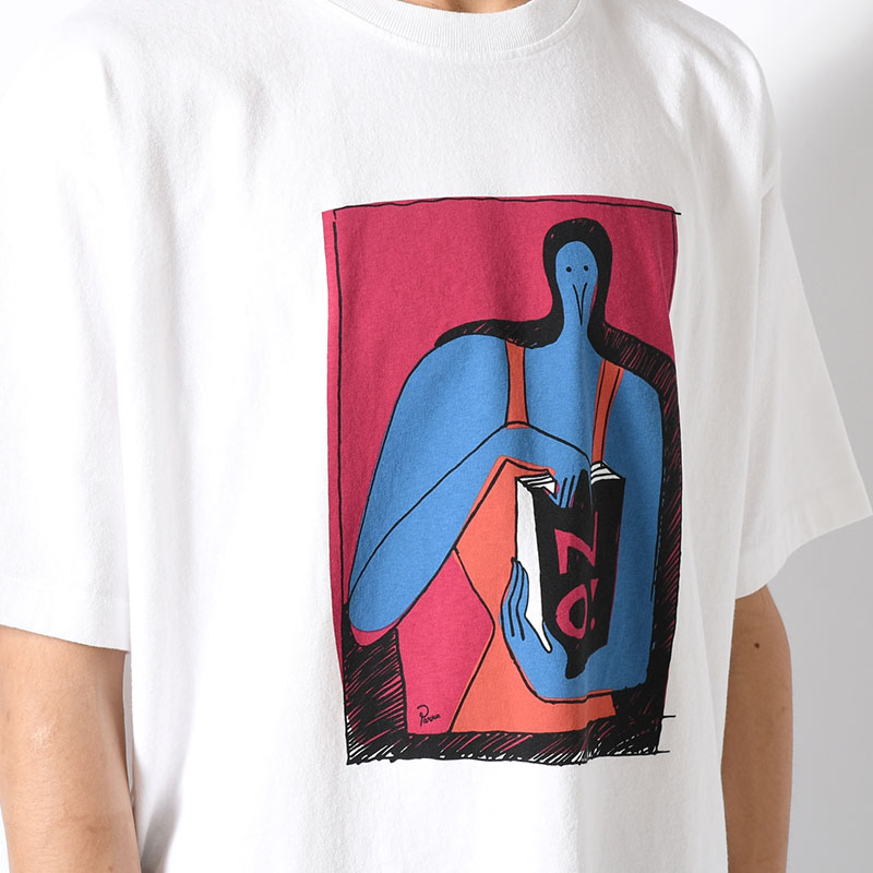 NO BOOKS T-SHIRT -WHITE-