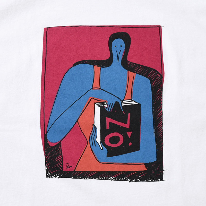 NO BOOKS T-SHIRT -WHITE-