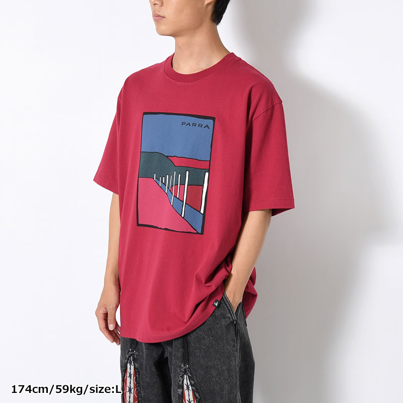 BEACH PARKING T-SHIRT -RASPBERRY-