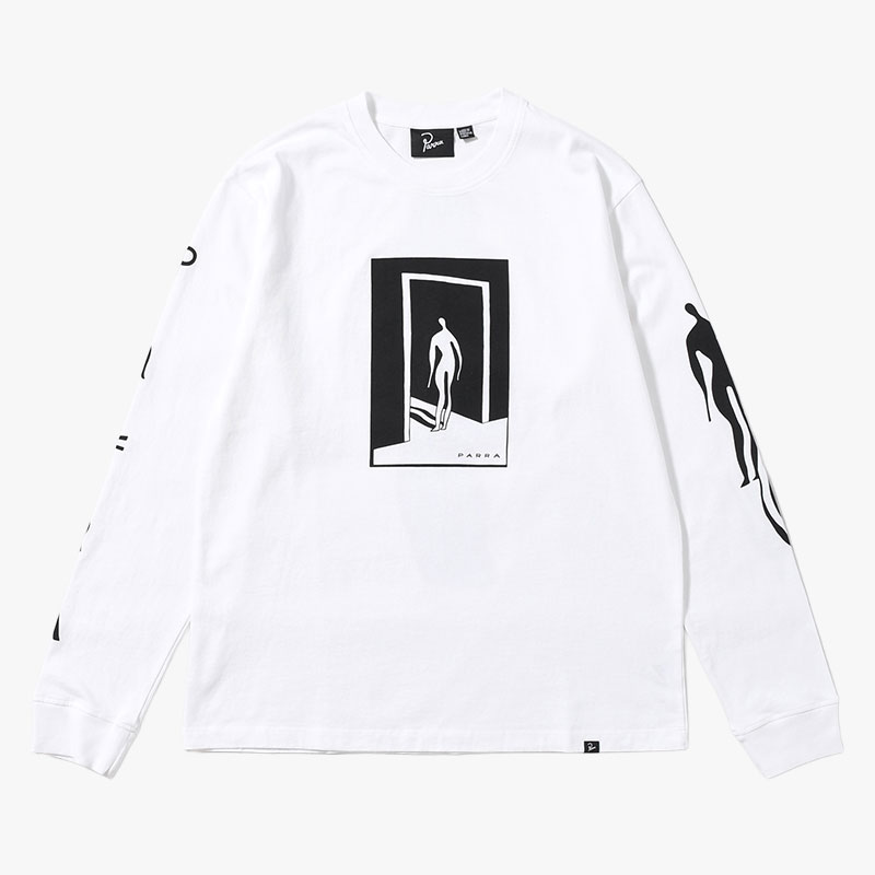 THE HOTEL LONG SLEEVE T-SHIRT -WHITE-
