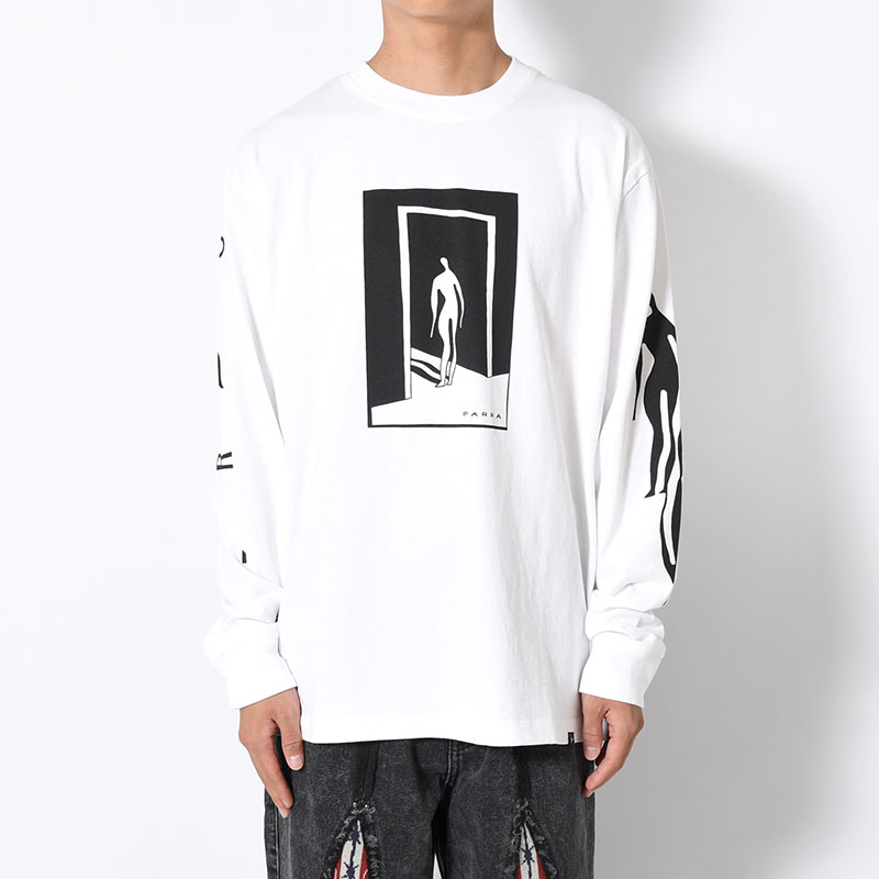 THE HOTEL LONG SLEEVE T-SHIRT -WHITE-