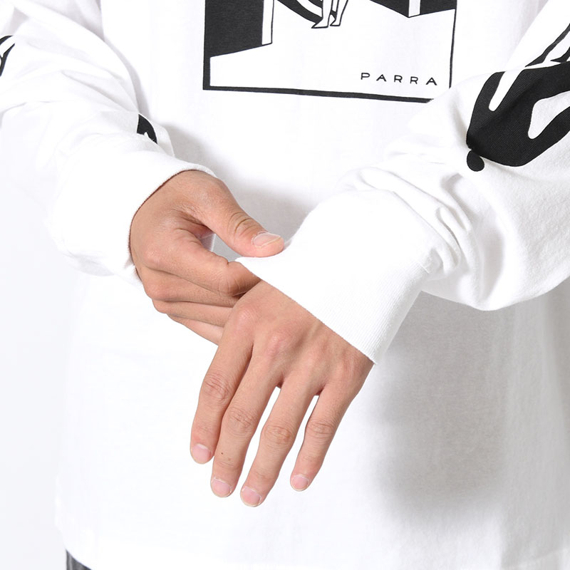 THE HOTEL LONG SLEEVE T-SHIRT -WHITE-