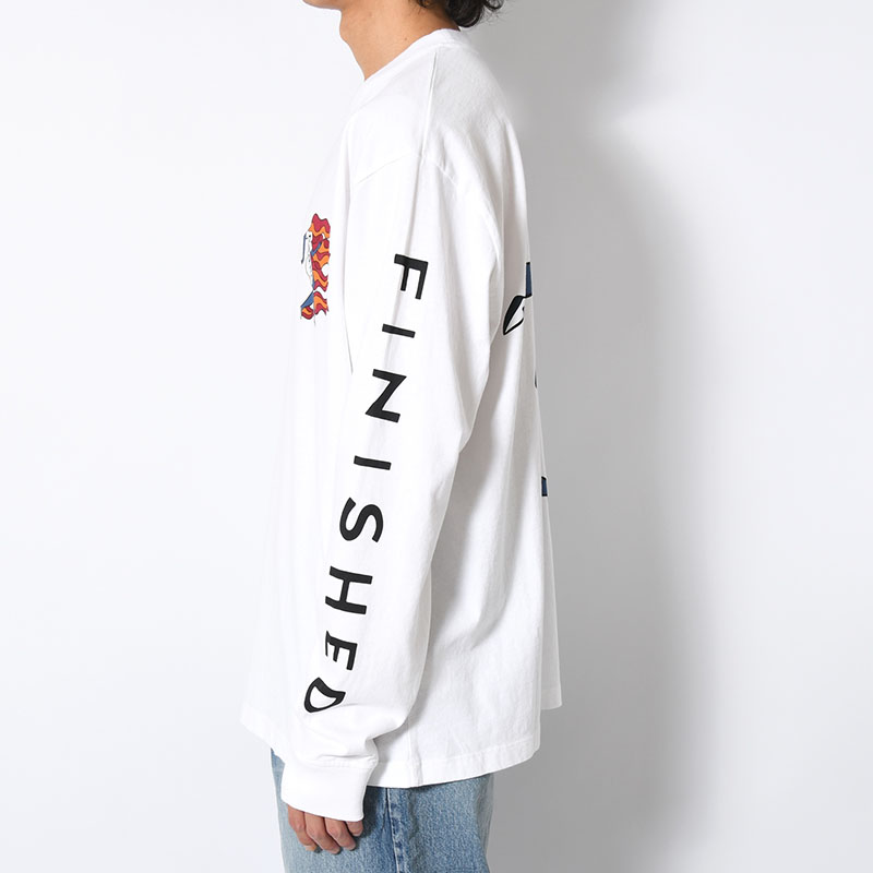 NOT FINISHED LONG SLEEVE T-SHIRT -WHITE-