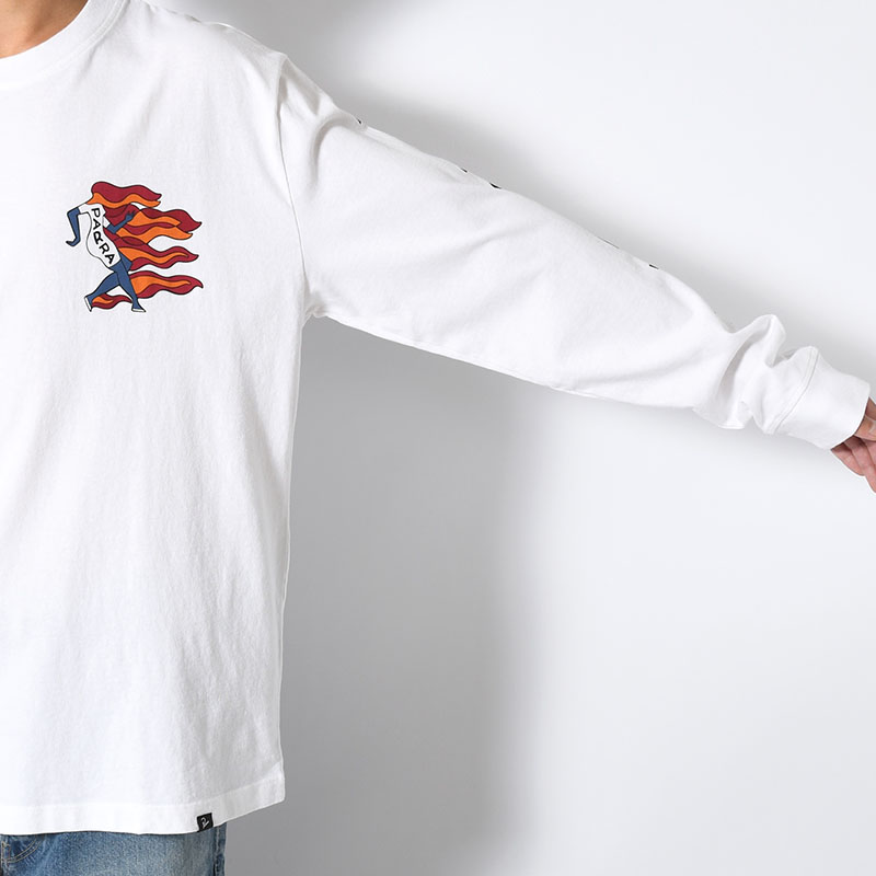 NOT FINISHED LONG SLEEVE T-SHIRT -WHITE-