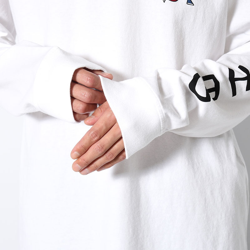 NOT FINISHED LONG SLEEVE T-SHIRT -WHITE-