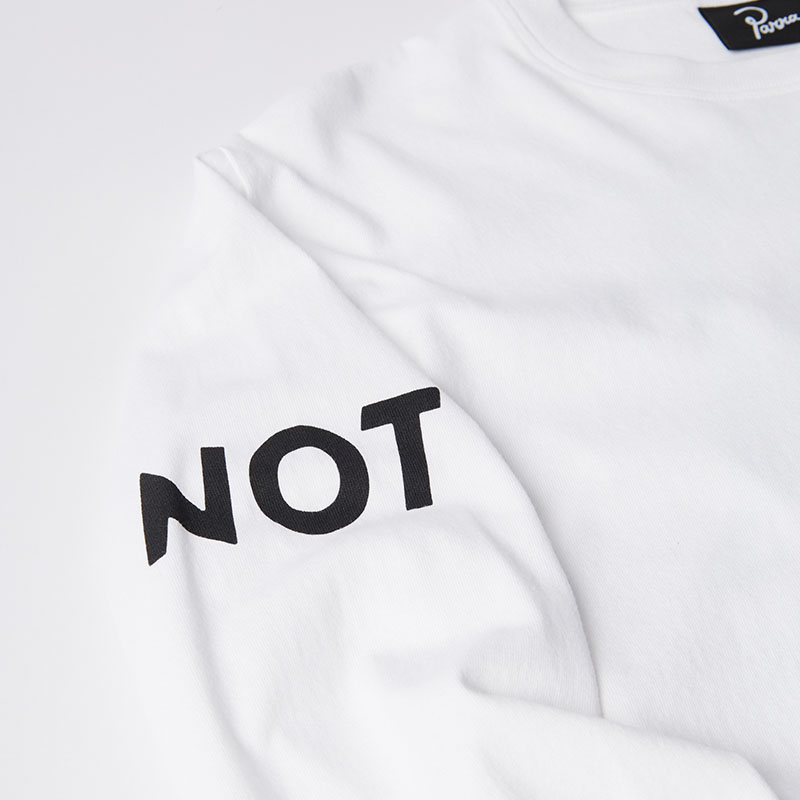 NOT FINISHED LONG SLEEVE T-SHIRT -WHITE-