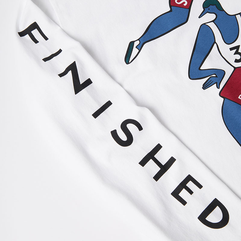 NOT FINISHED LONG SLEEVE T-SHIRT -WHITE-