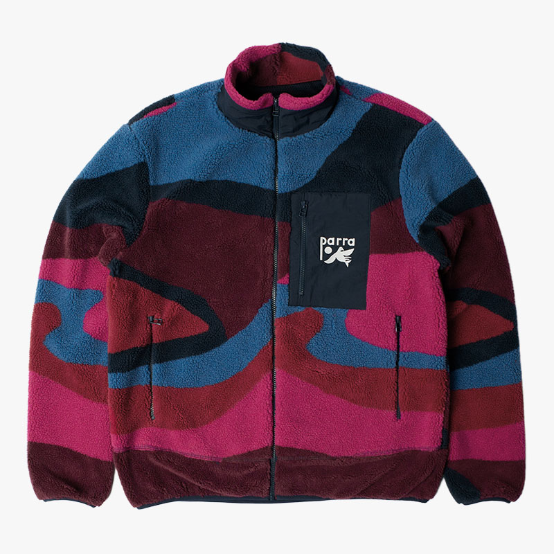 FULL FTP BOOSTER POLAR FLEECE JACKET -RED-