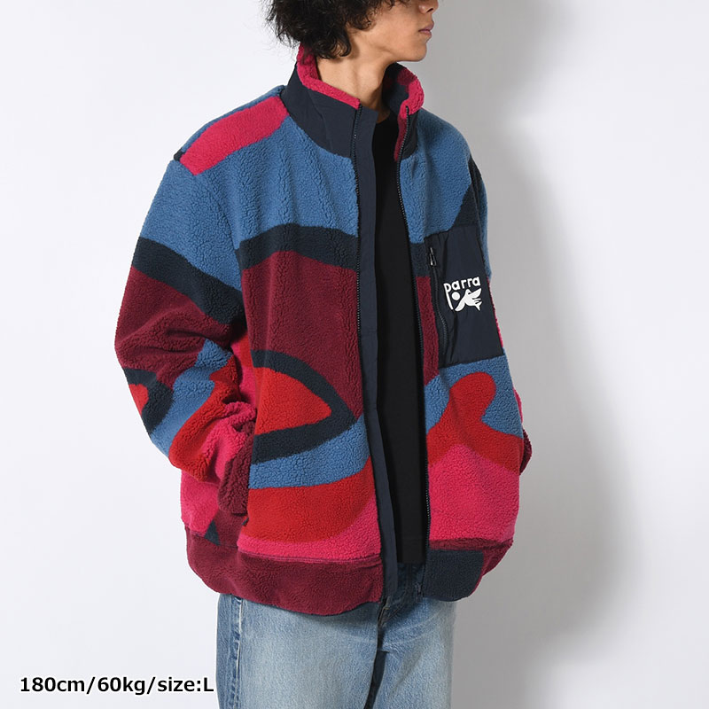 FULL FTP BOOSTER POLAR FLEECE JACKET -RED-