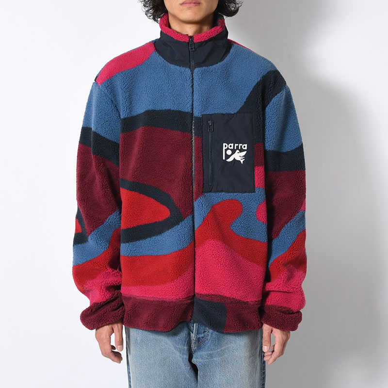 FULL FTP BOOSTER POLAR FLEECE JACKET -RED-