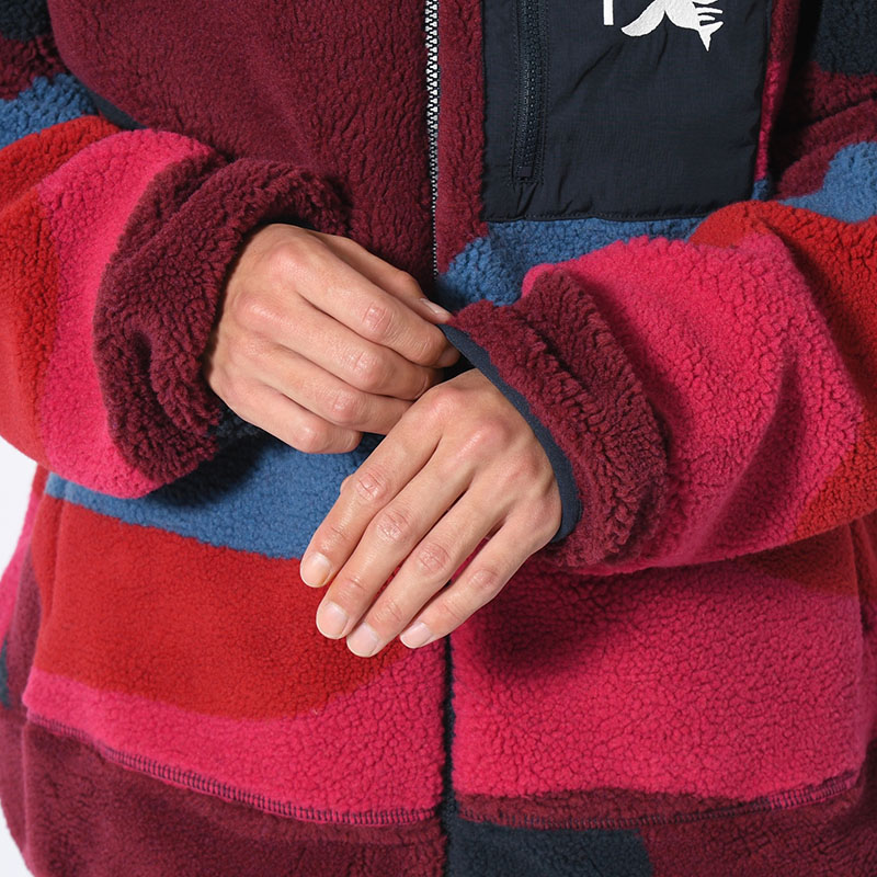 FULL FTP BOOSTER POLAR FLEECE JACKET -RED-