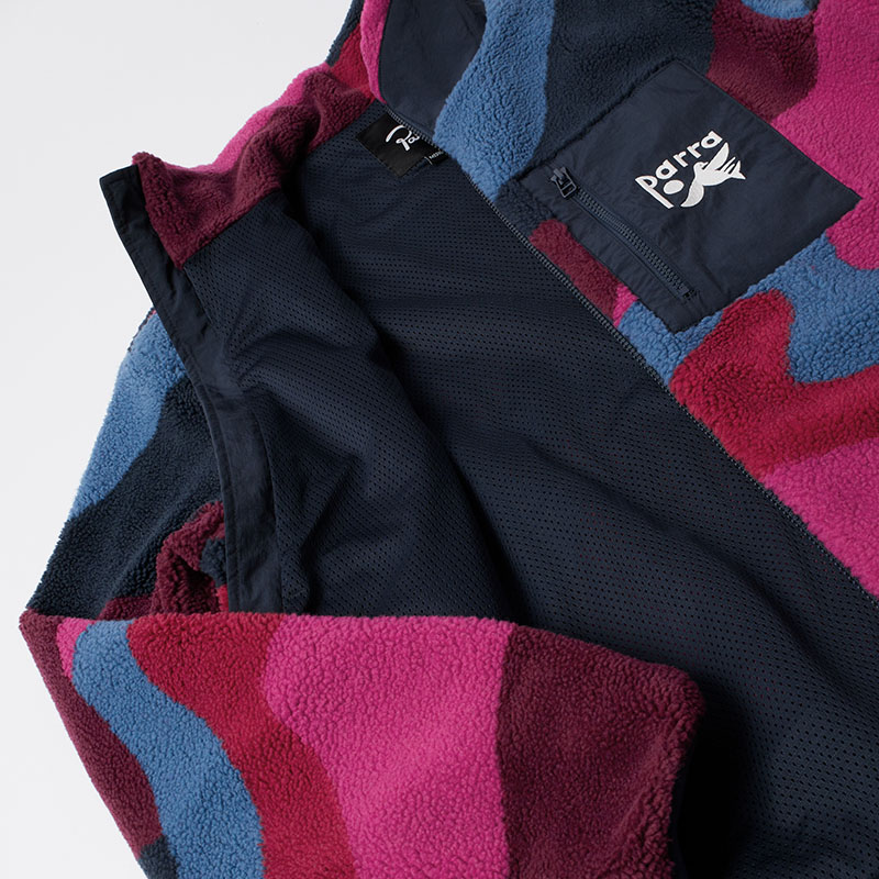 FULL FTP BOOSTER POLAR FLEECE JACKET -RED-