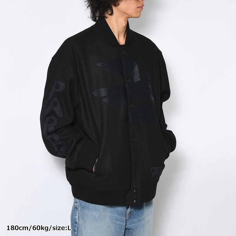 NOT MOVIE QUALITY VARSITY JACKET -BLACK-
