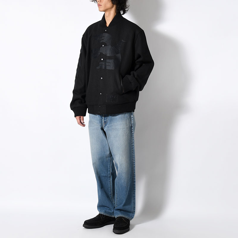 NOT MOVIE QUALITY VARSITY JACKET -BLACK-