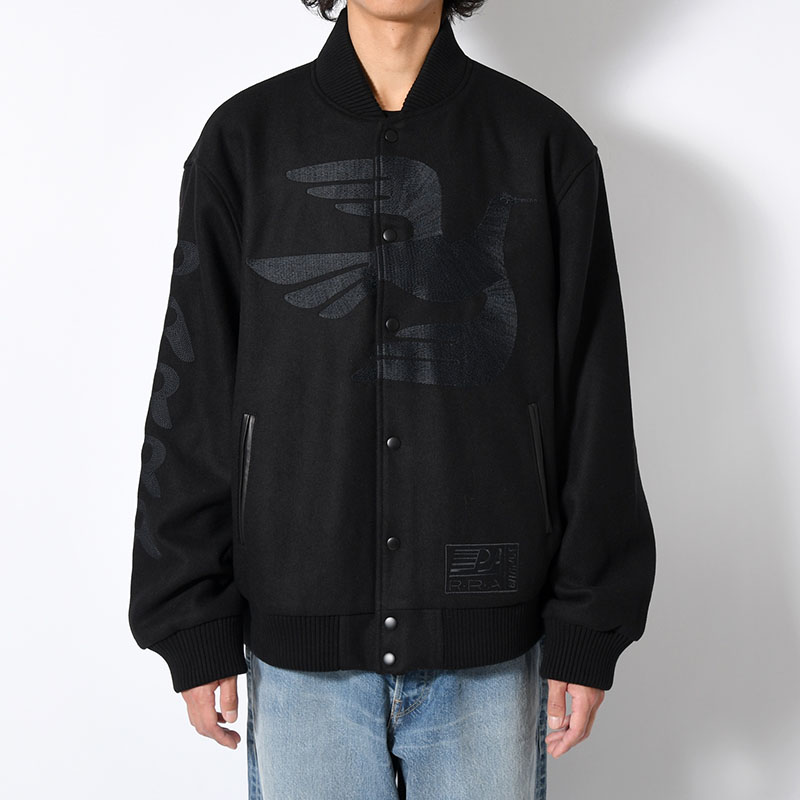 NOT MOVIE QUALITY VARSITY JACKET -BLACK-