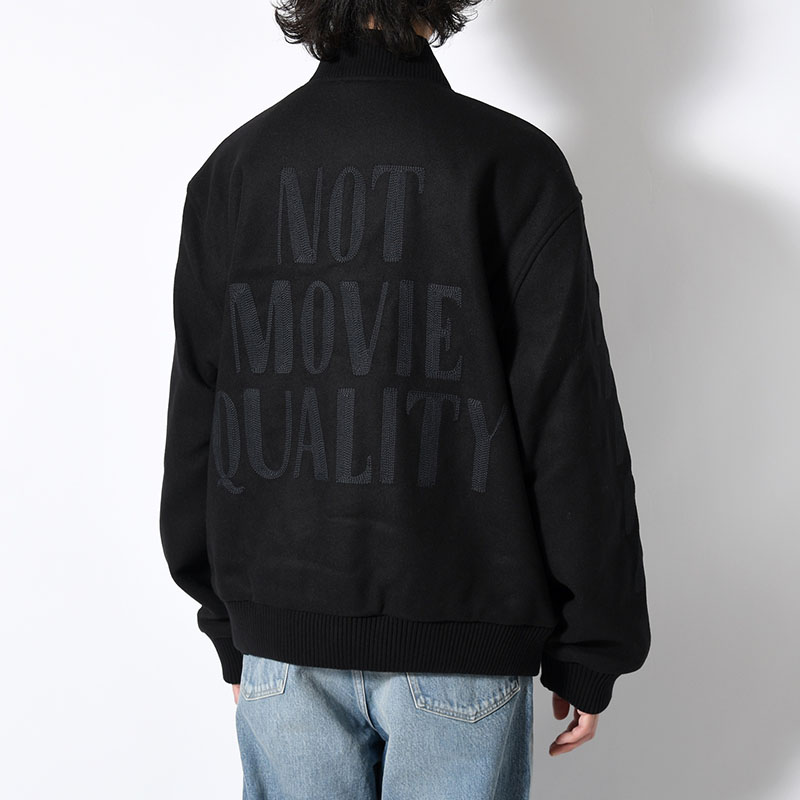 NOT MOVIE QUALITY VARSITY JACKET -BLACK-