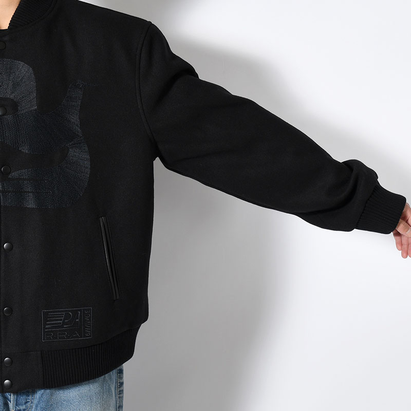 NOT MOVIE QUALITY VARSITY JACKET -BLACK-