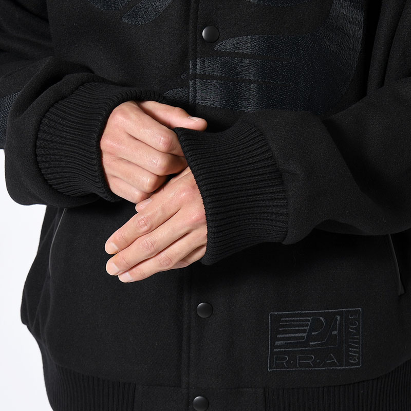 NOT MOVIE QUALITY VARSITY JACKET -BLACK-