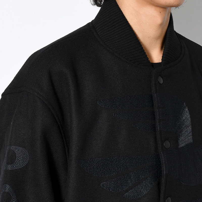 NOT MOVIE QUALITY VARSITY JACKET -BLACK-