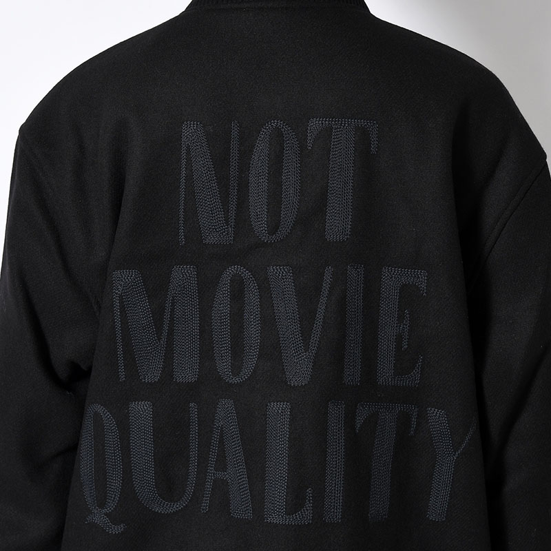 NOT MOVIE QUALITY VARSITY JACKET -BLACK-
