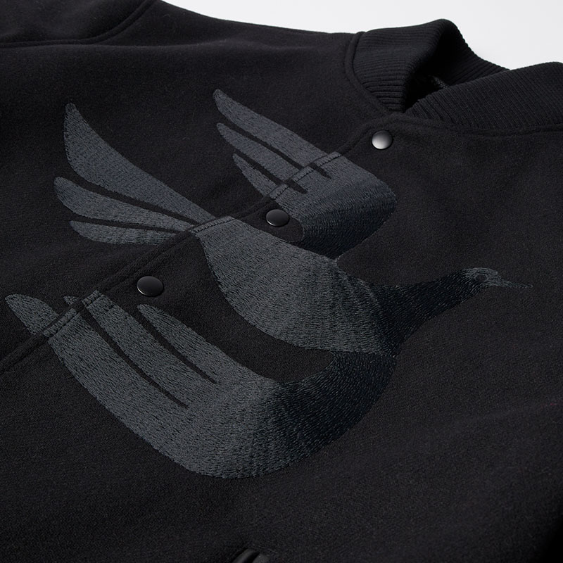 NOT MOVIE QUALITY VARSITY JACKET -BLACK-